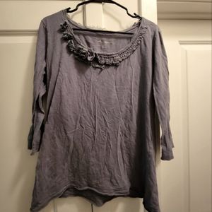 Women's gray 3/4 sleeve shirt XL